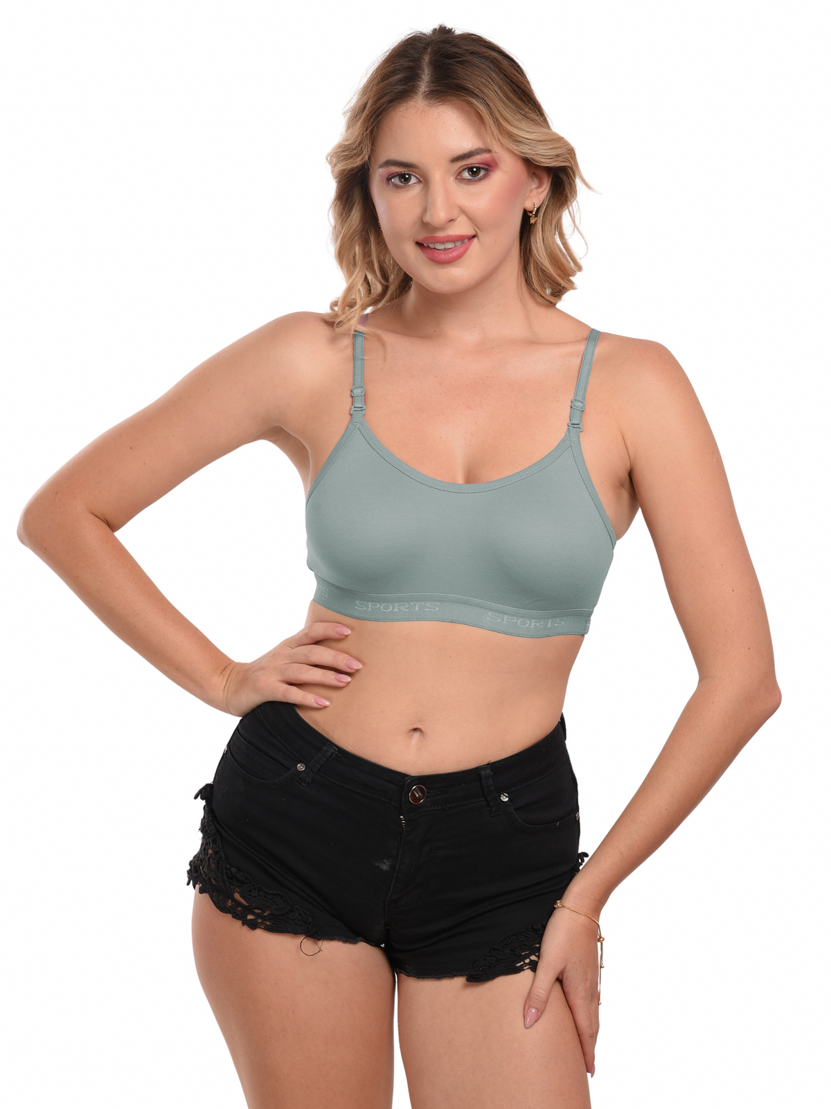French Beauty Merlin Seamless Moulded Sports Bra