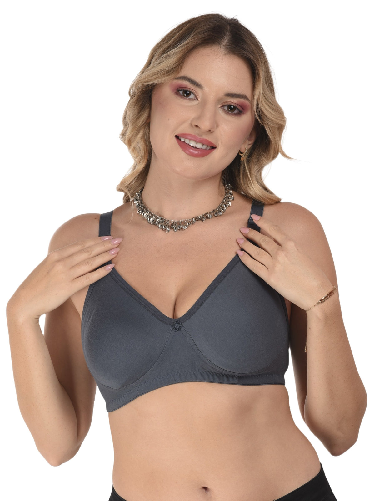 French Beauty Octavia D Cup Full Support Cotton Bra