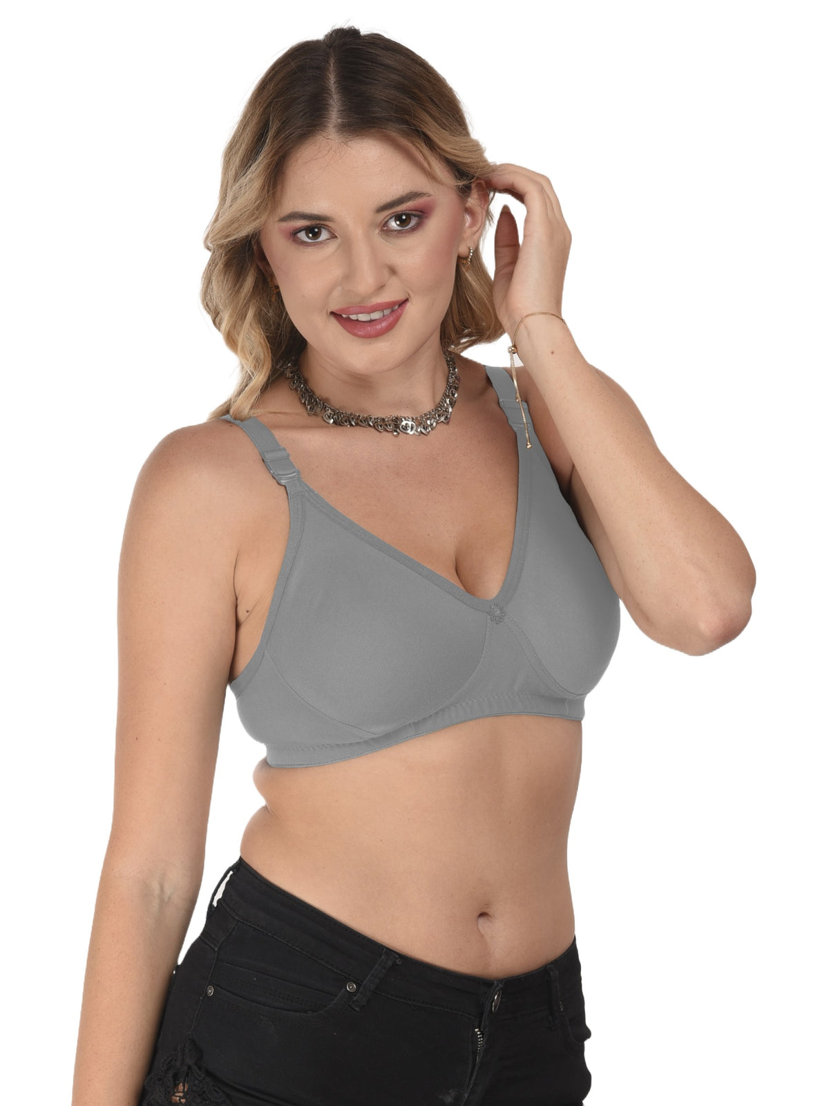 French Beauty Octavia D Cup Full Support Cotton Bra
