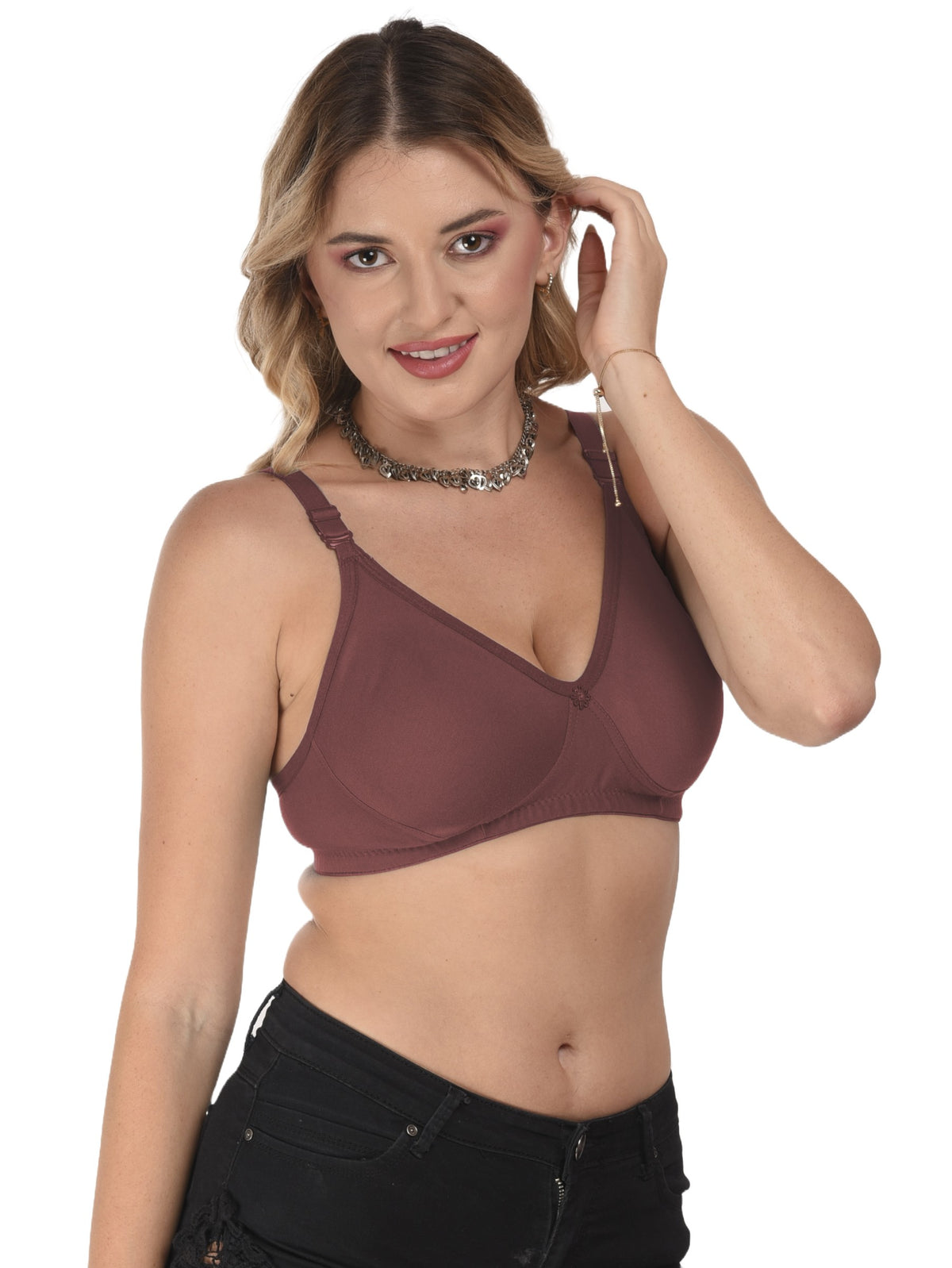 French Beauty Octavia D Cup Full Support Cotton Bra