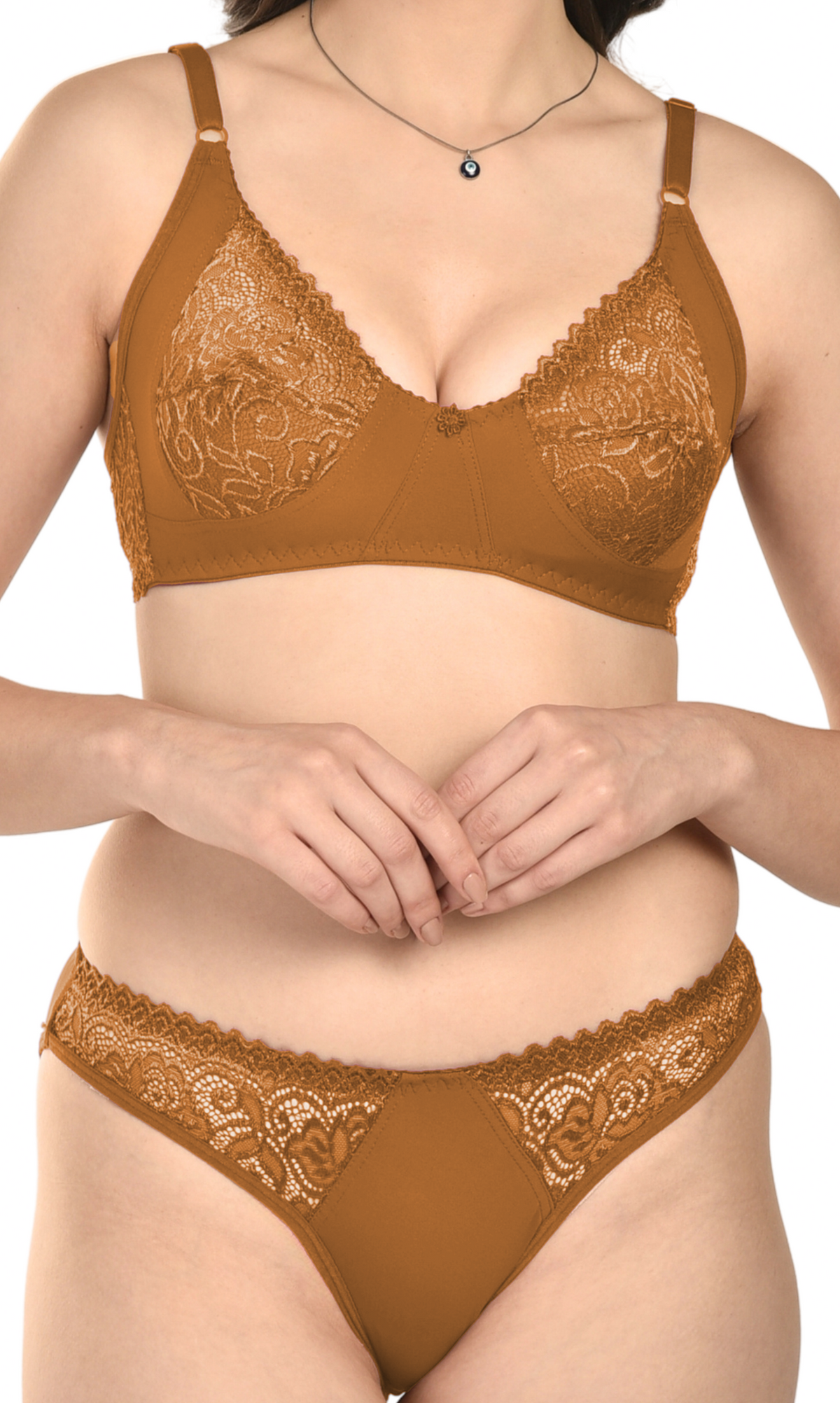French Beauty Zoya Lycra Mesh & Lace Bra & Panty Set
