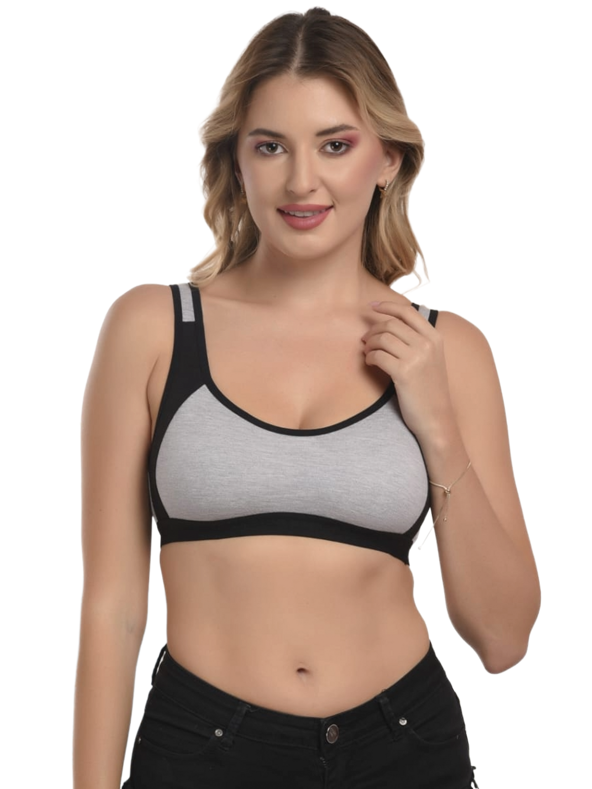 French Beauty Hawk Seamless Dual-Tone Sports Bra