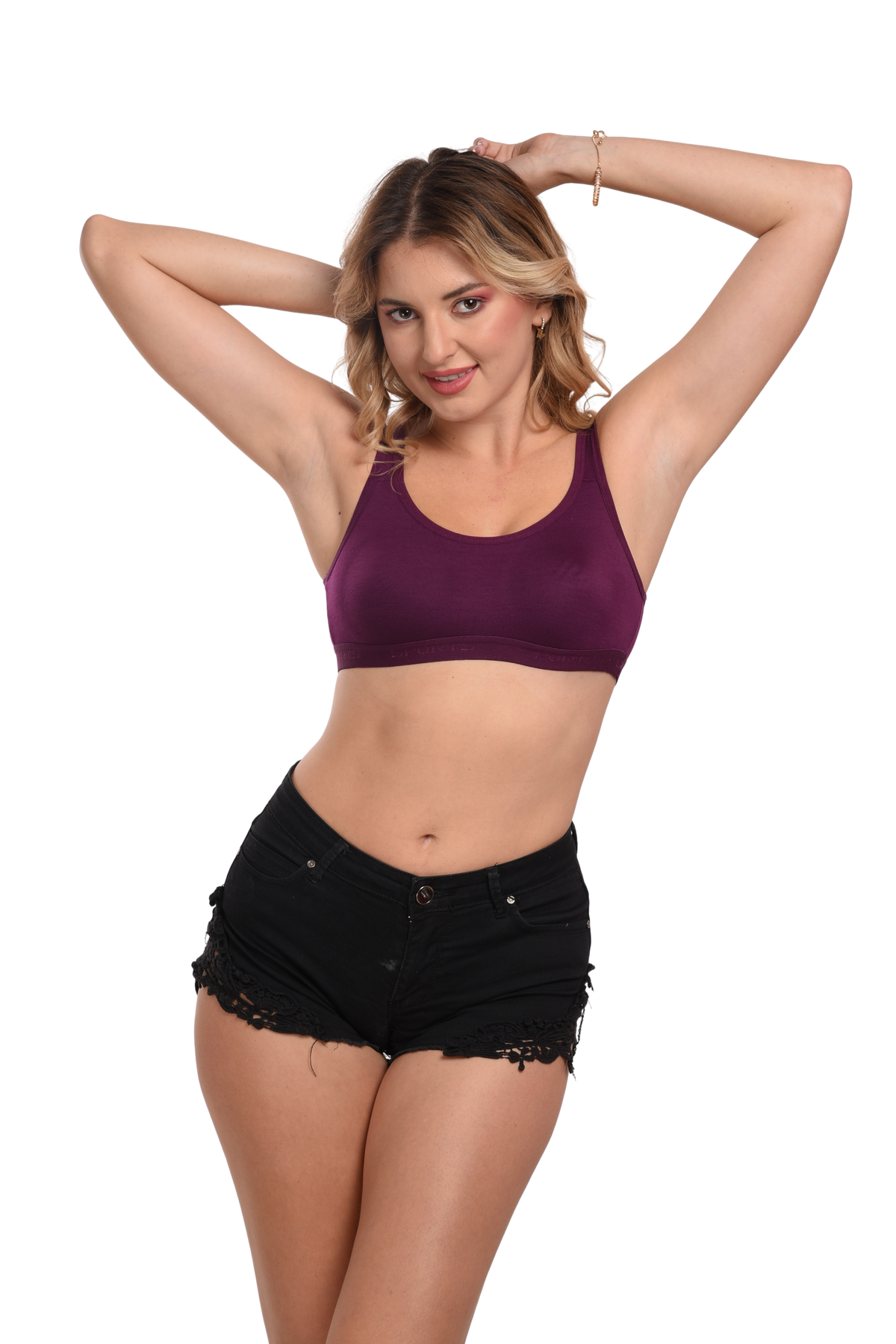 French Beauty Real Active Support Cotton Sports Bra