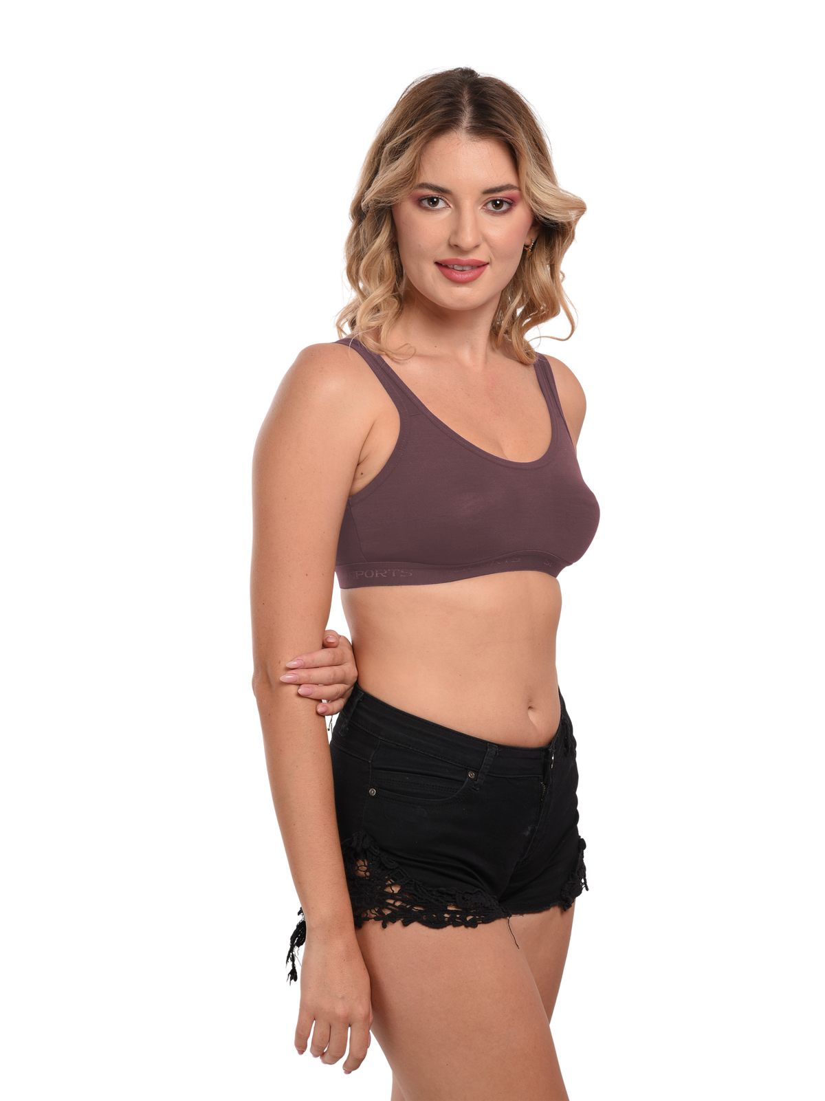 French Beauty Real Active Support Cotton Sports Bra