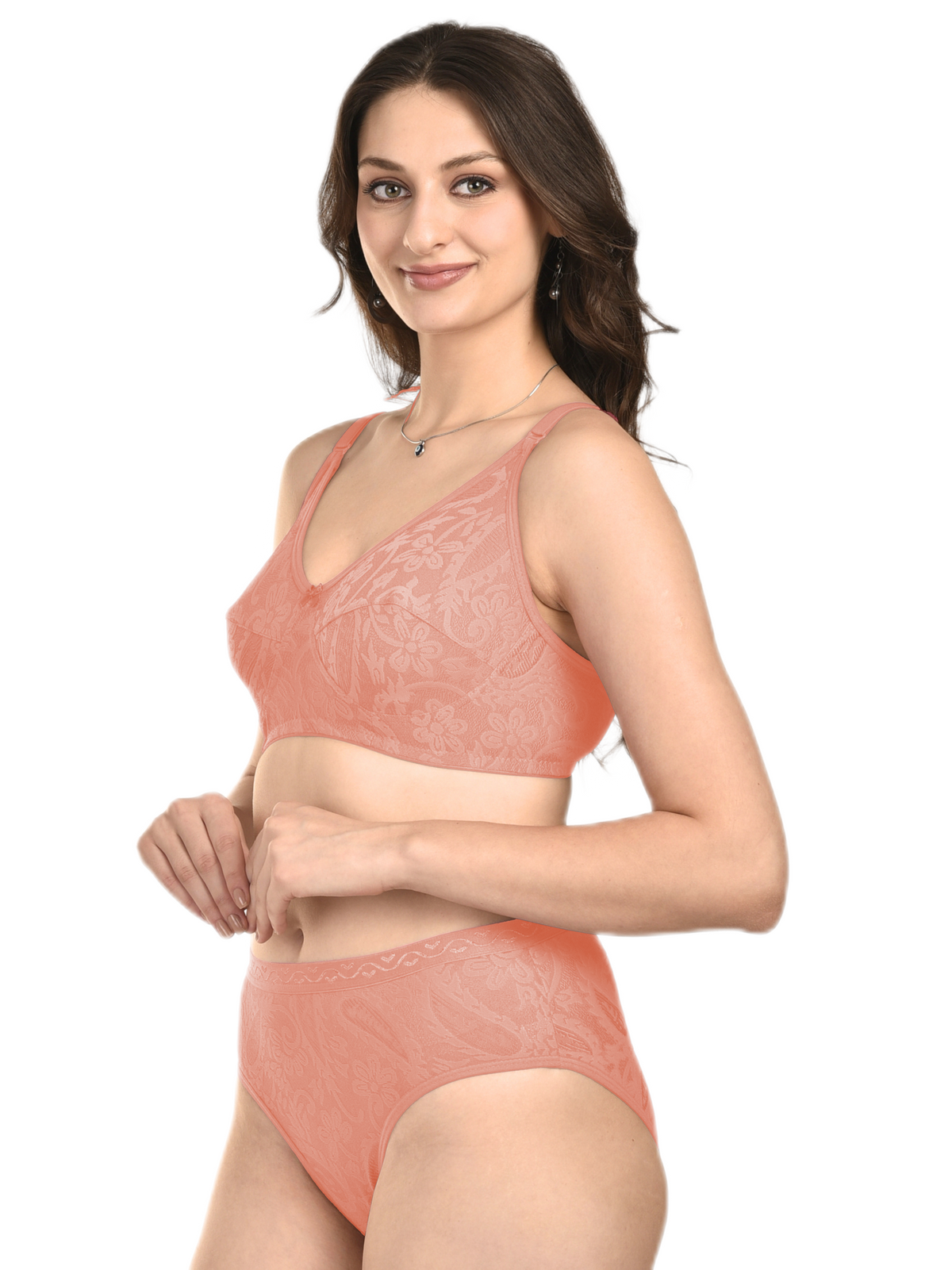 French Beauty Juliette Jacquard Bra & Brief Lingerie Set