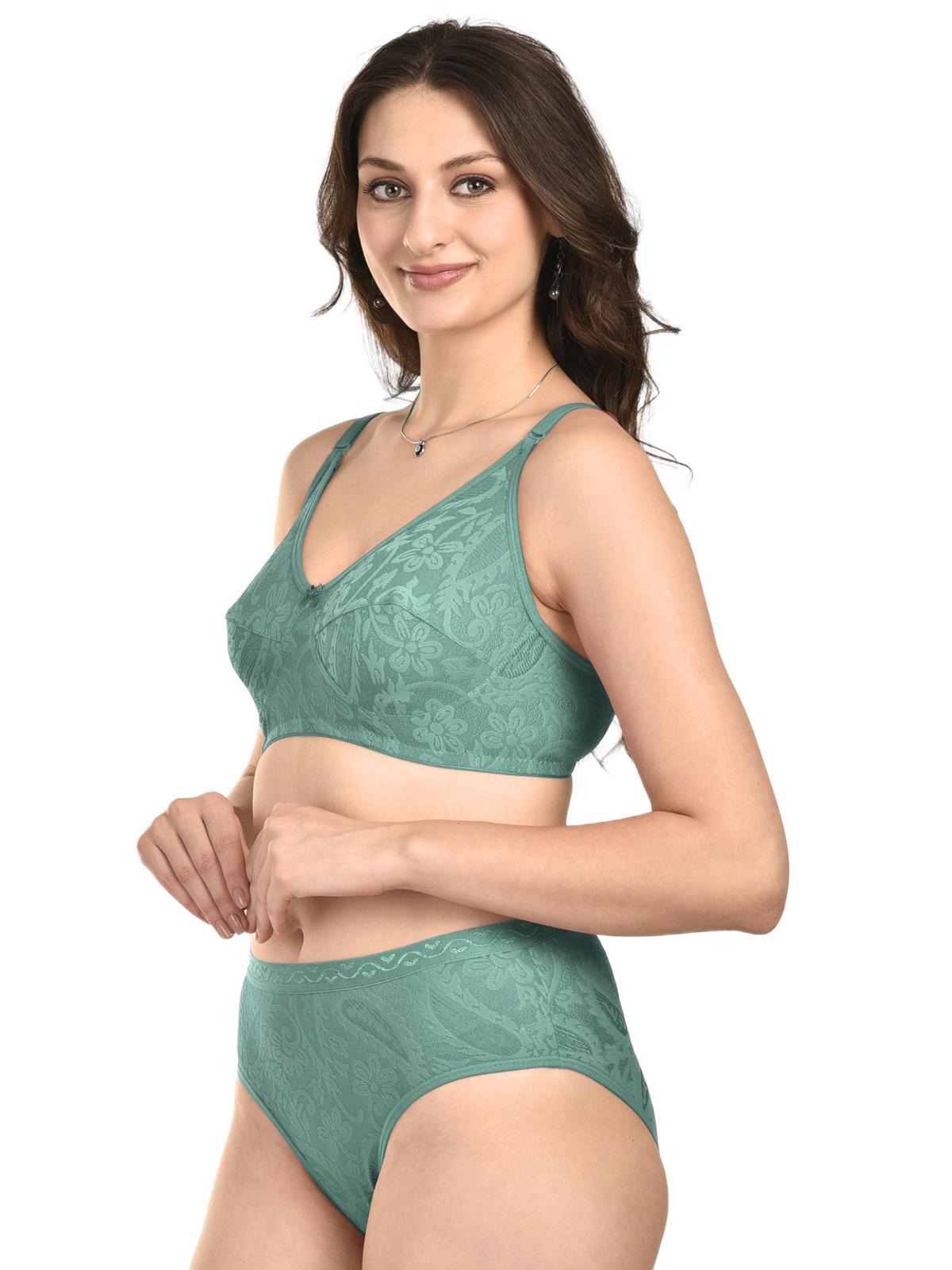 French Beauty Juliette Jacquard Bra & Brief Lingerie Set