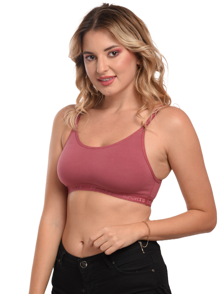 French Beauty Trendy Seamless Cotton Lycra Sports Bra