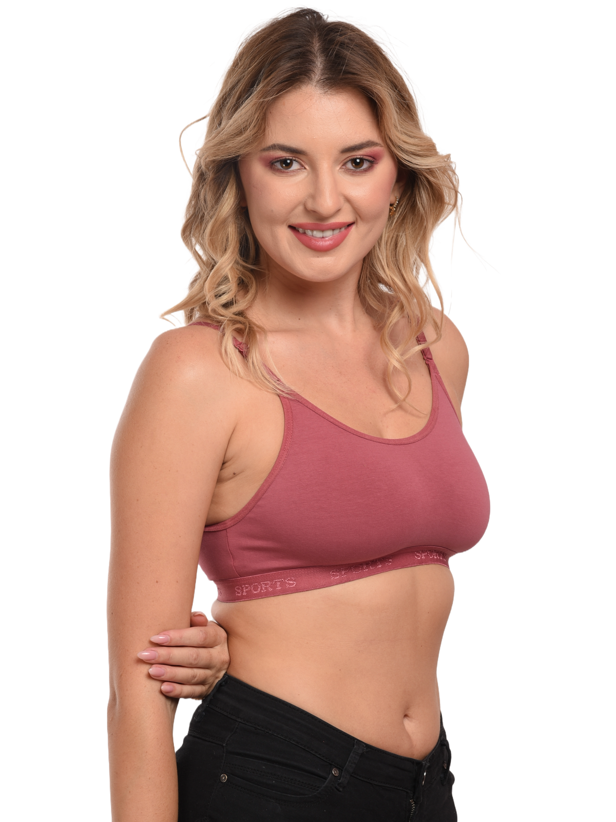 French Beauty Trendy Seamless Cotton Lycra Sports Bra