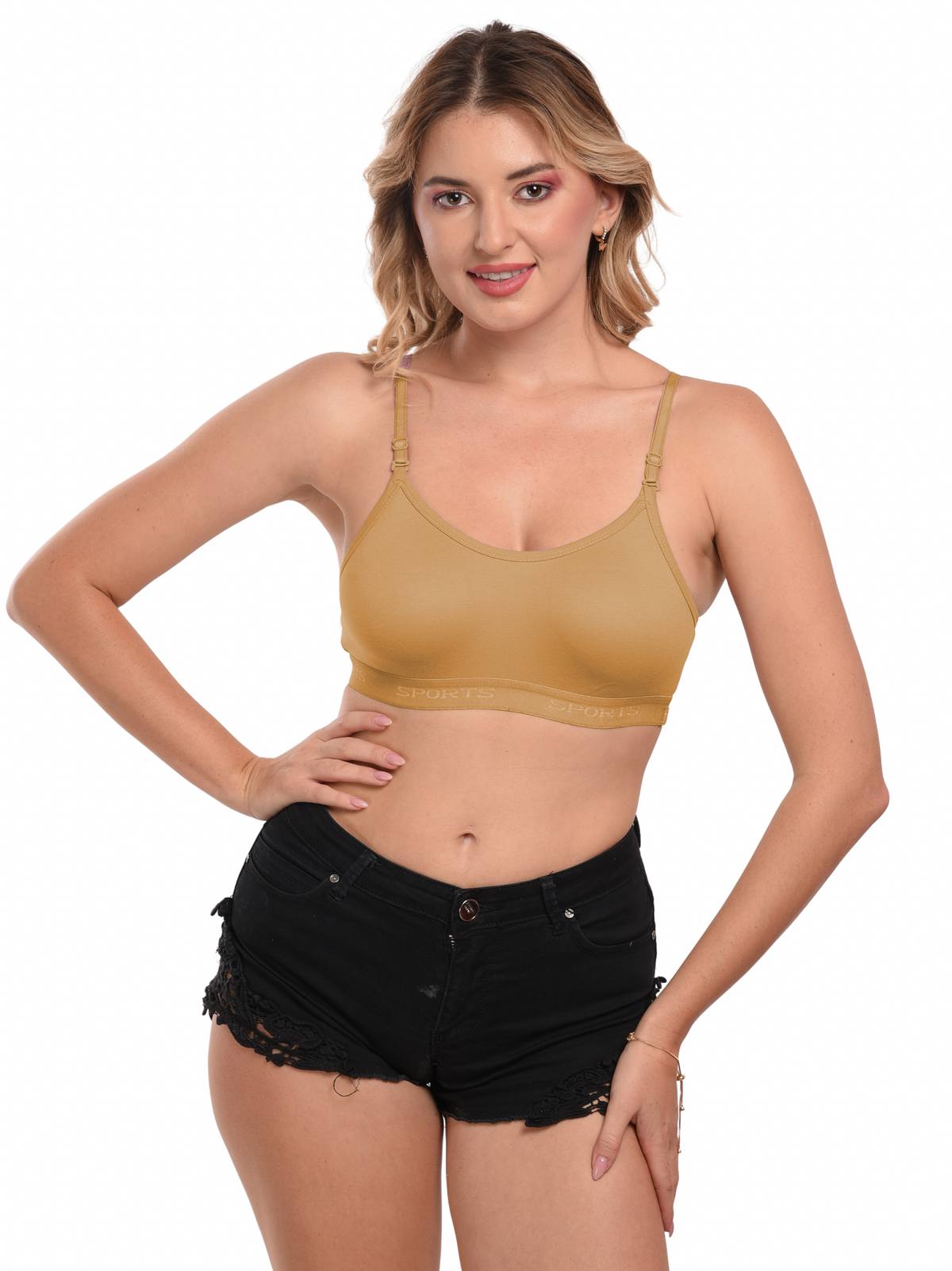 French Beauty Merlin Seamless Moulded Sports Bra
