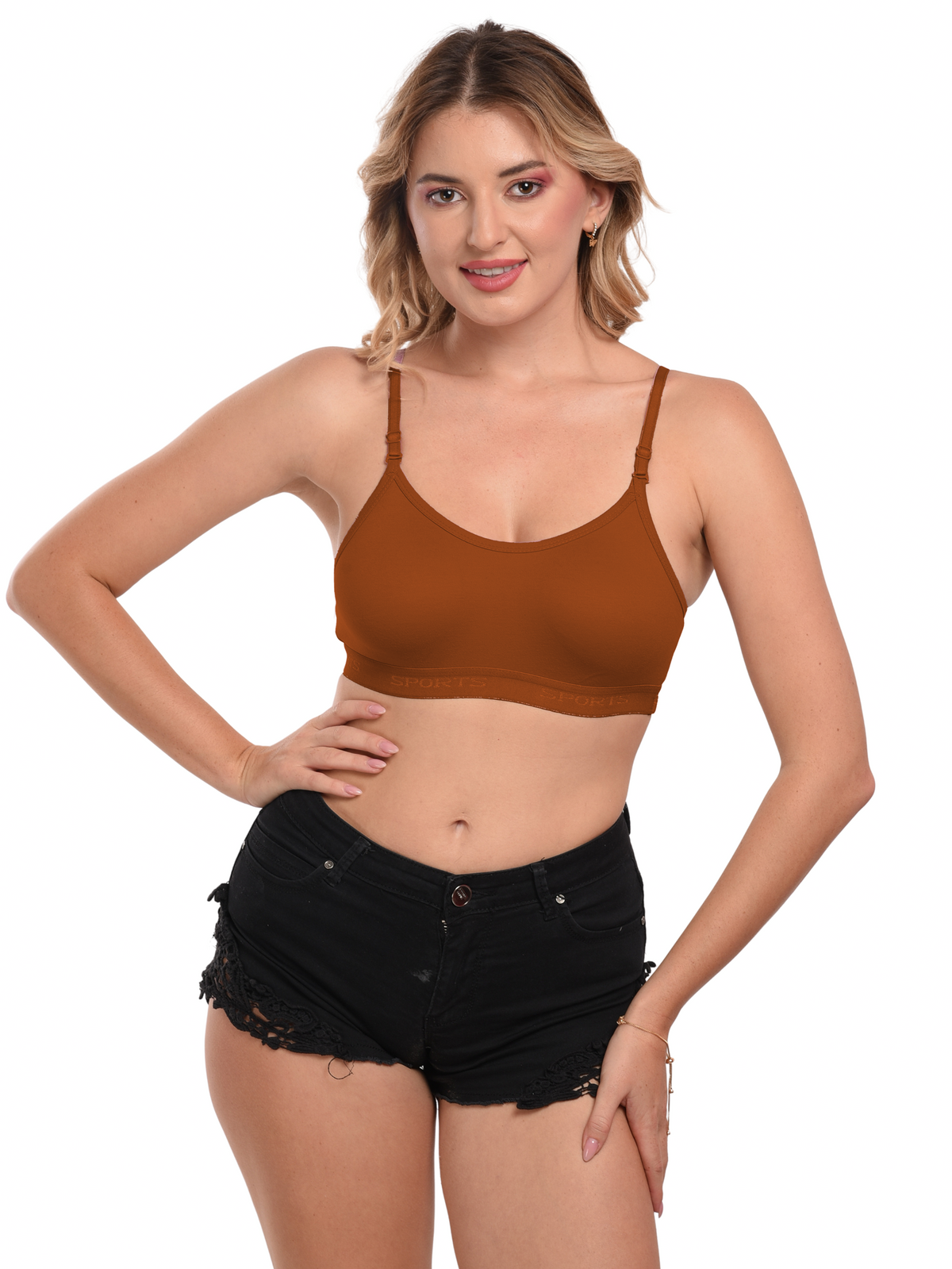 French Beauty Merlin Seamless Moulded Sports Bra