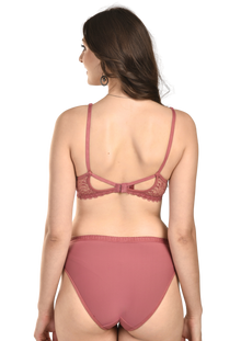French Beauty Passione Plunge Lace Bra & Brief Lingerie Set