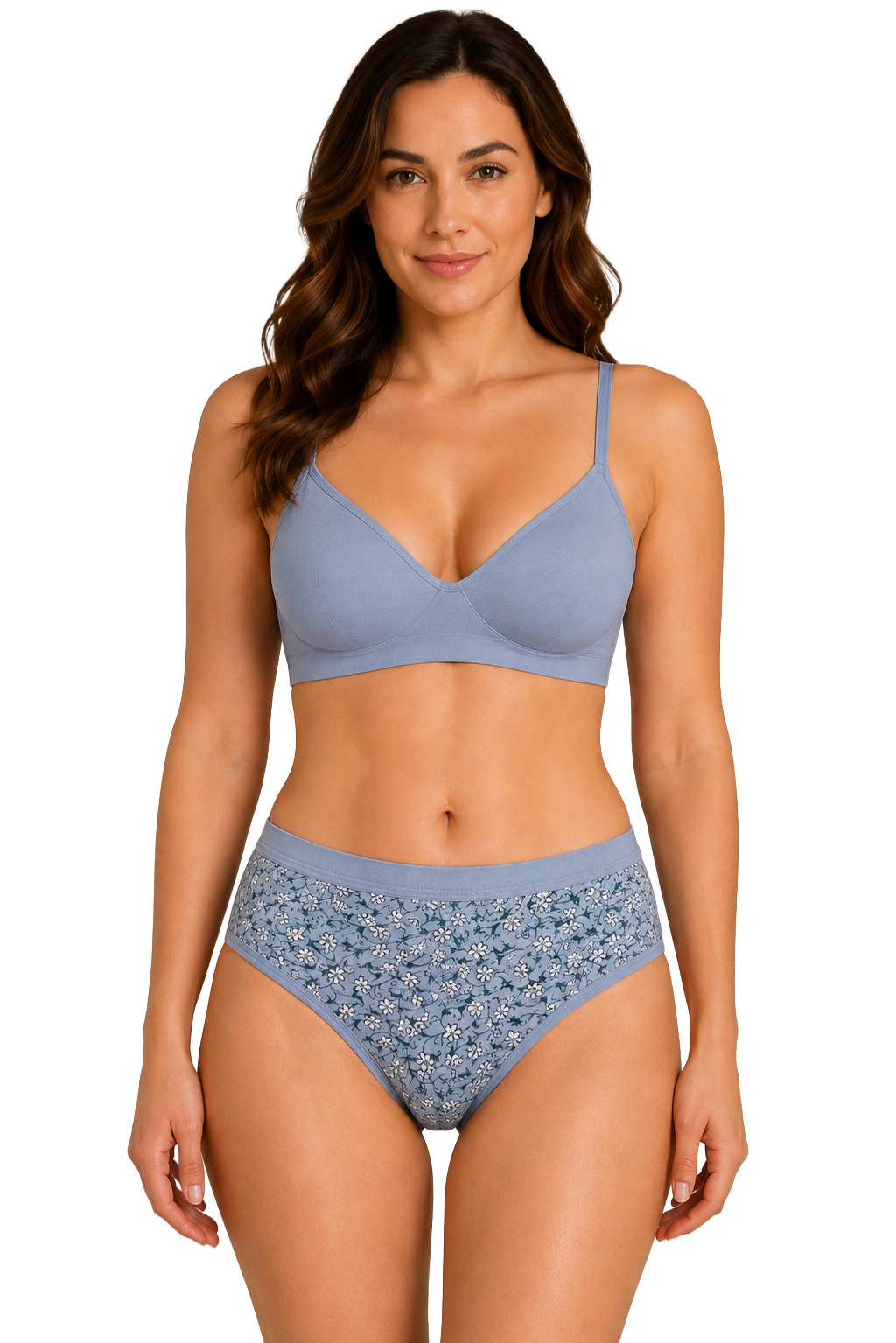 French Beauty Lilie Mid Rise Combed Cotton Hipster Panty