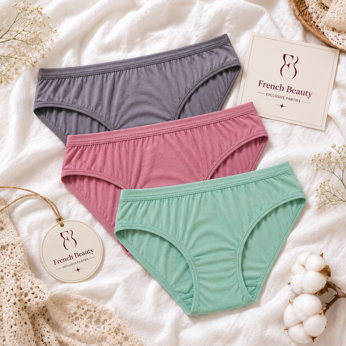 French Beauty Silque Mid Rise Micro Modal Seamless Panty