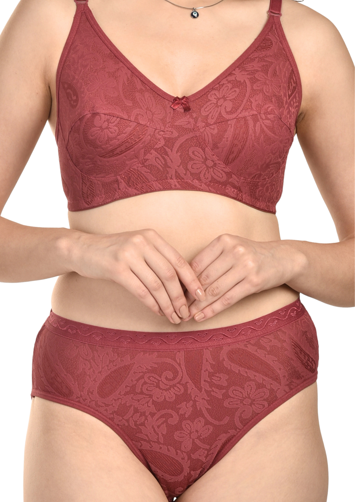 French Beauty Juliette Jacquard Bra & Brief Lingerie Set