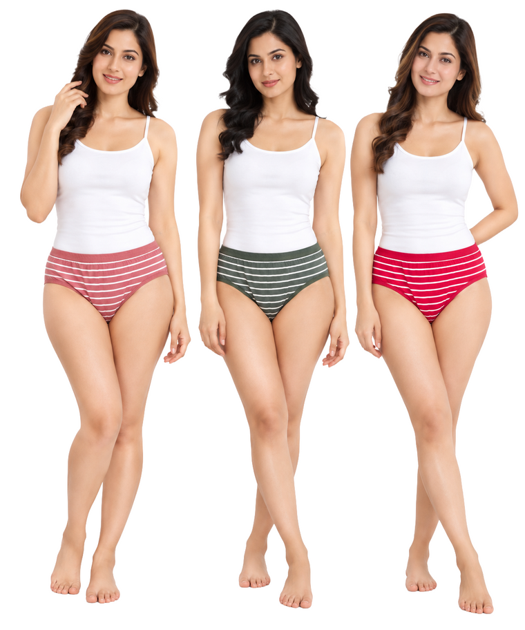 French Beauty Rhythm Mid Rise Bamboo Lycra Brief Panty