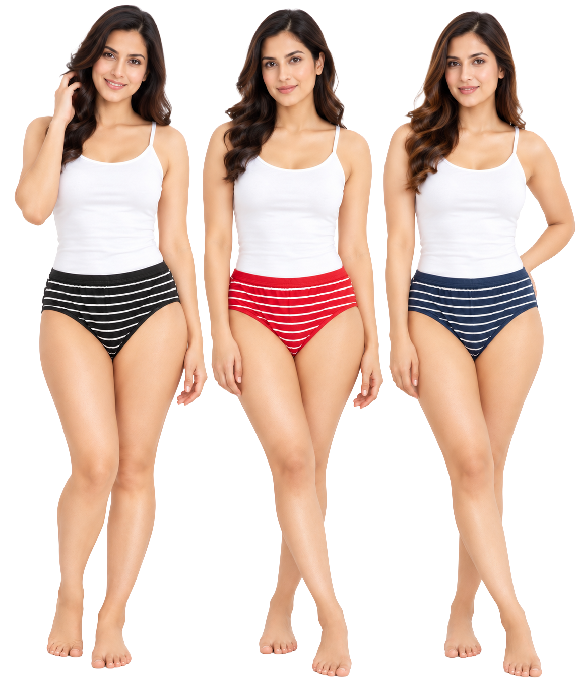 French Beauty Rhythm Mid Rise Bamboo Lycra Brief Panty