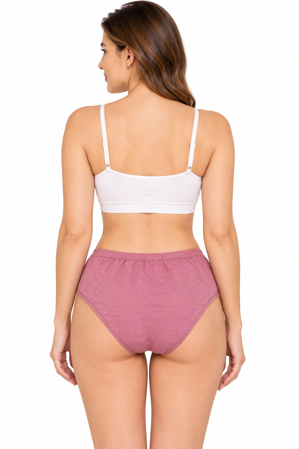 French Beauty Grace High Rise Melange Cotton Lycra Panty
