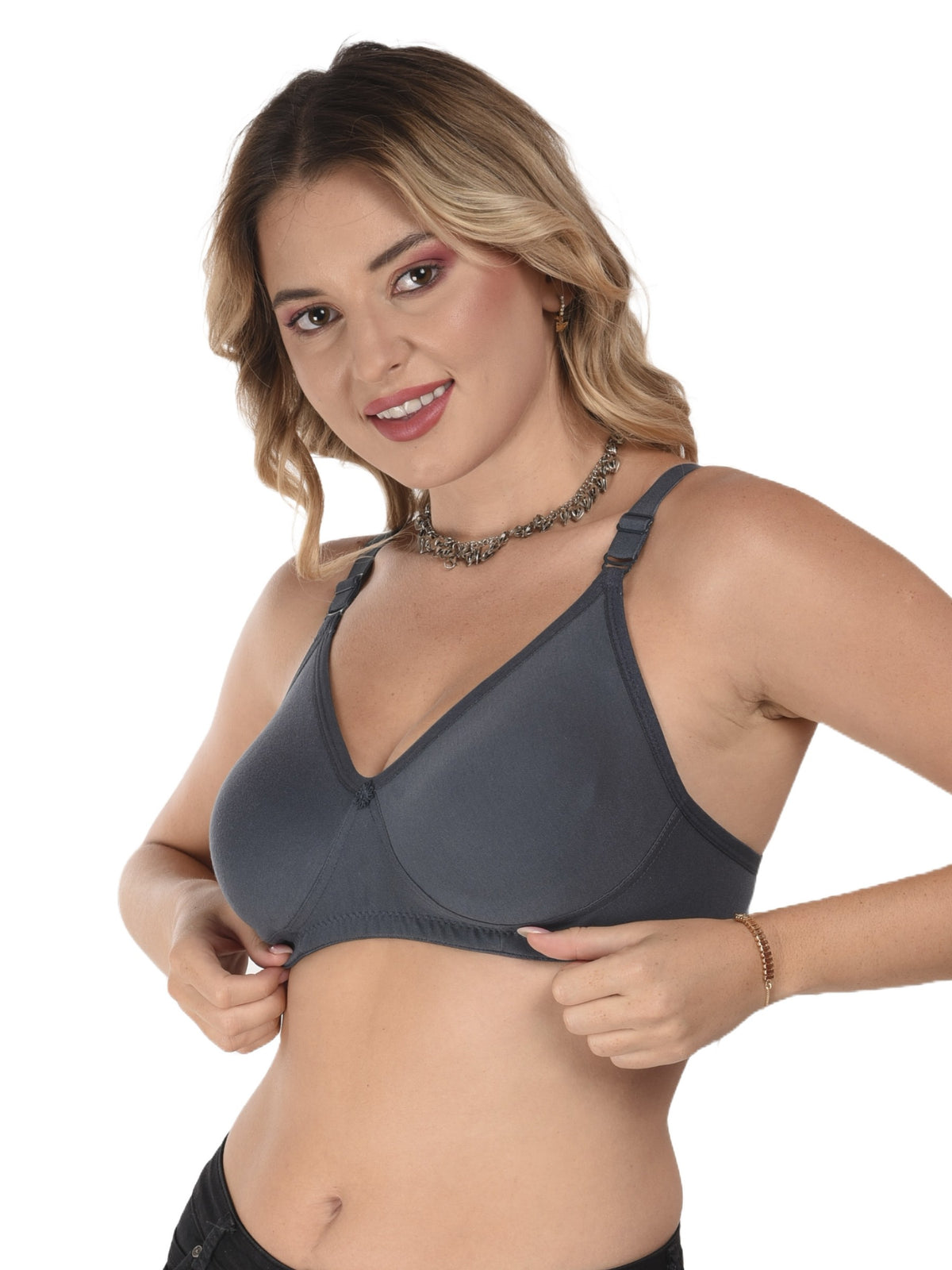 French Beauty Octavia D Cup Full Support Cotton Bra