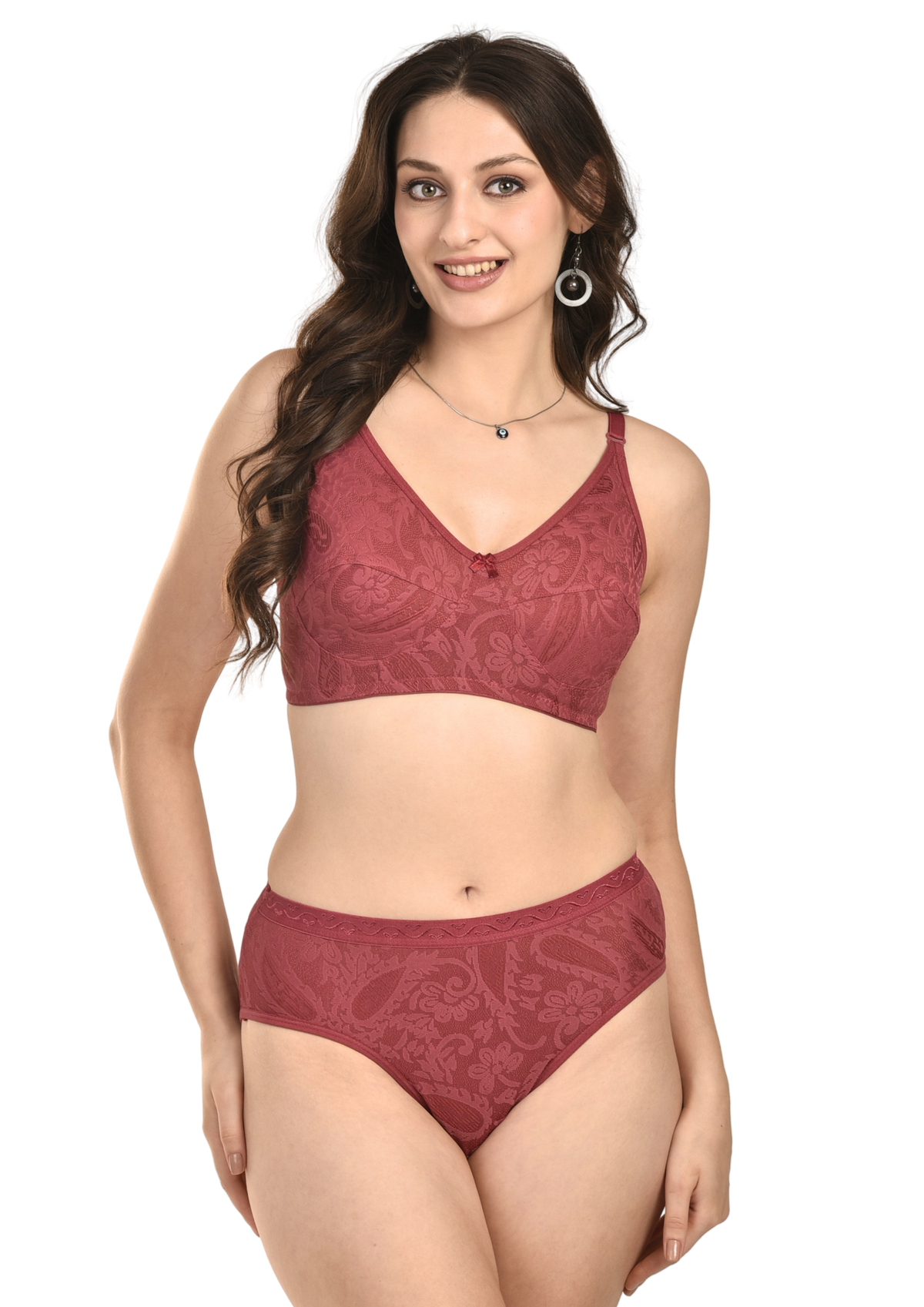 French Beauty Juliette Jacquard Bra & Brief Lingerie Set
