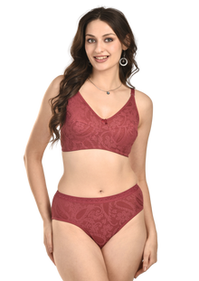 French Beauty Juliette Jacquard Bra & Brief Lingerie Set