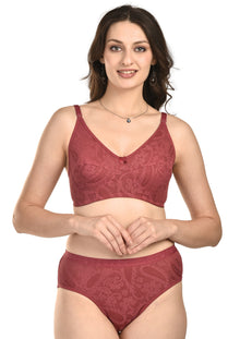 French Beauty Juliette Jacquard Bra & Brief Lingerie Set