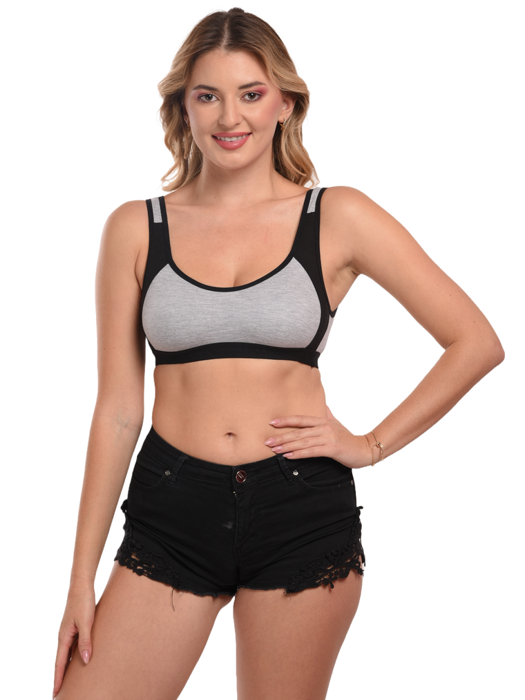 French Beauty Hawk Seamless Dual-Tone Sports Bra