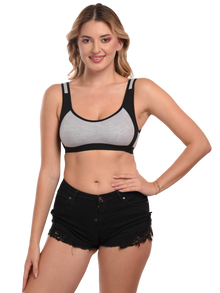 French Beauty Hawk Seamless Dual-Tone Sports Bra