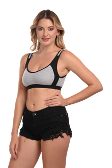 French Beauty Hawk Seamless Dual-Tone Sports Bra