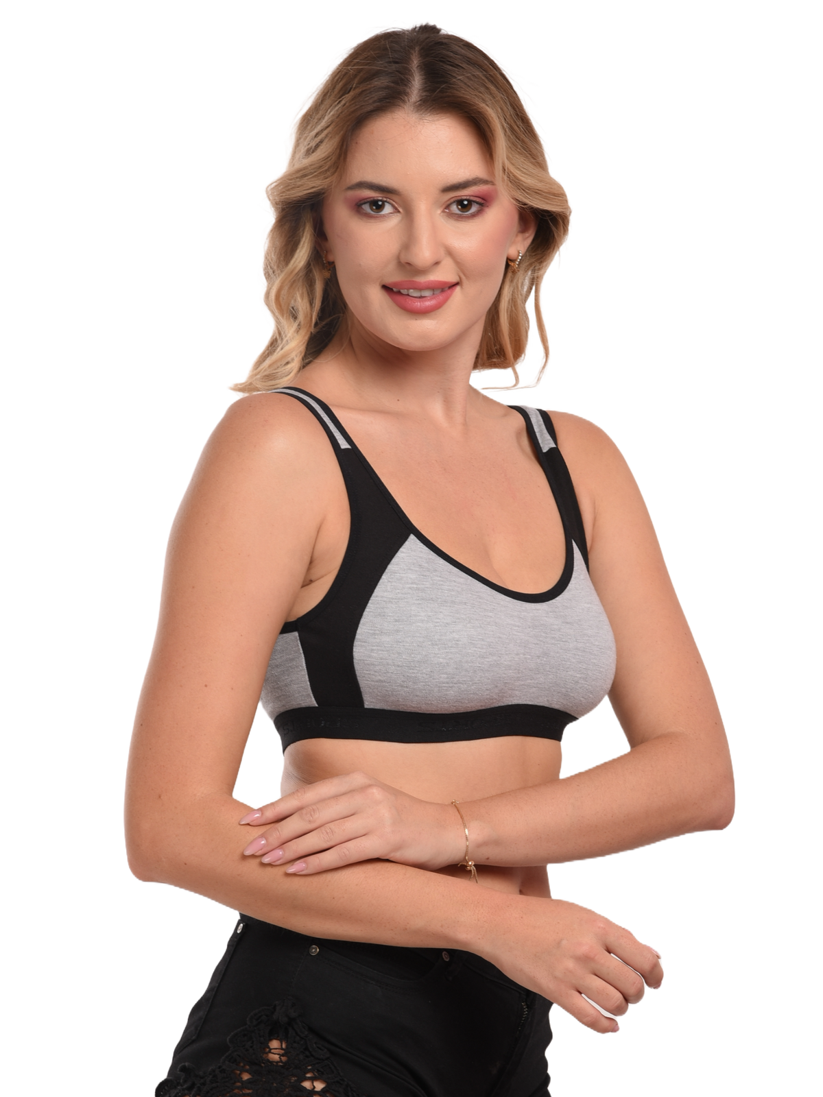 French Beauty Hawk Seamless Dual-Tone Sports Bra