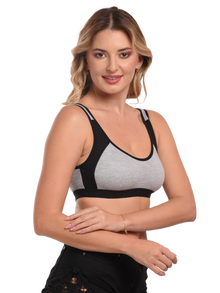French Beauty Hawk Seamless Dual-Tone Sports Bra