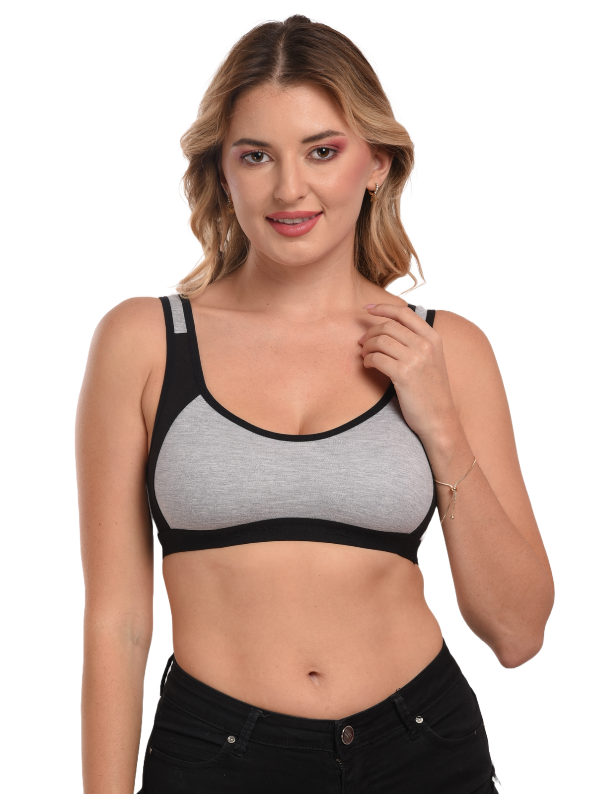 French Beauty Hawk Seamless Dual-Tone Sports Bra