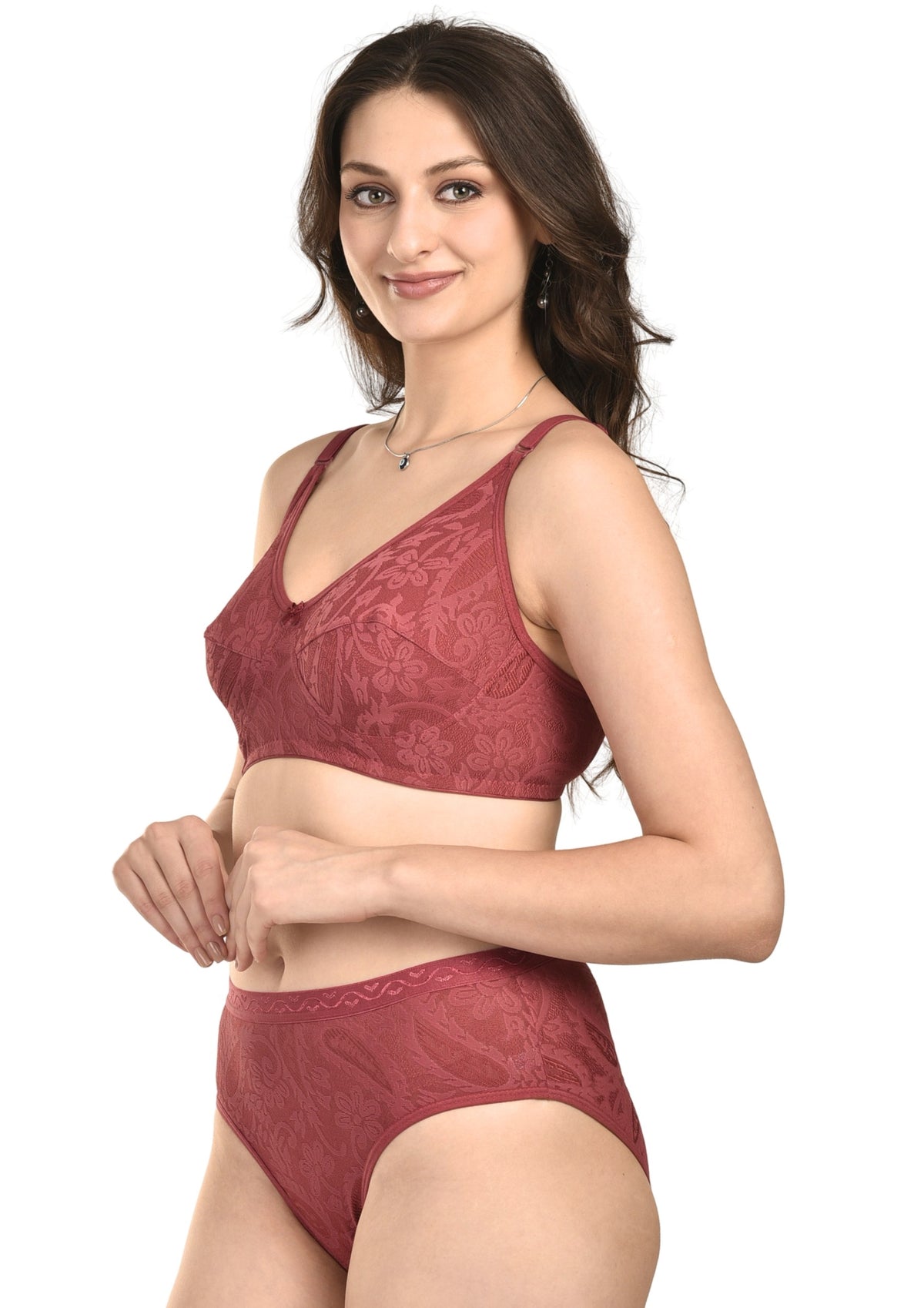 French Beauty Juliette Jacquard Bra & Brief Lingerie Set