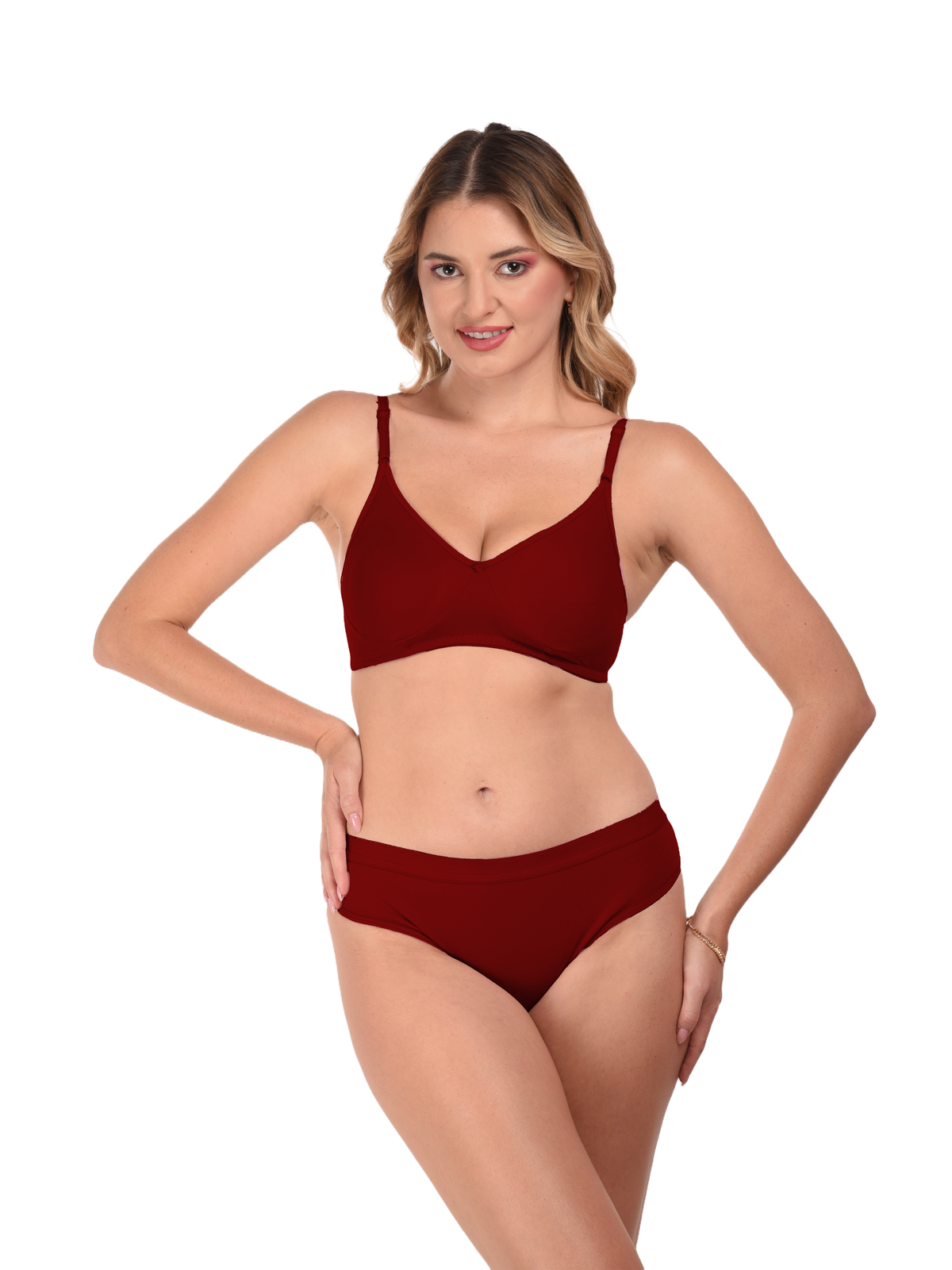 French Beauty Cherie Rose Wirefree Bra & Bikini Panty Set