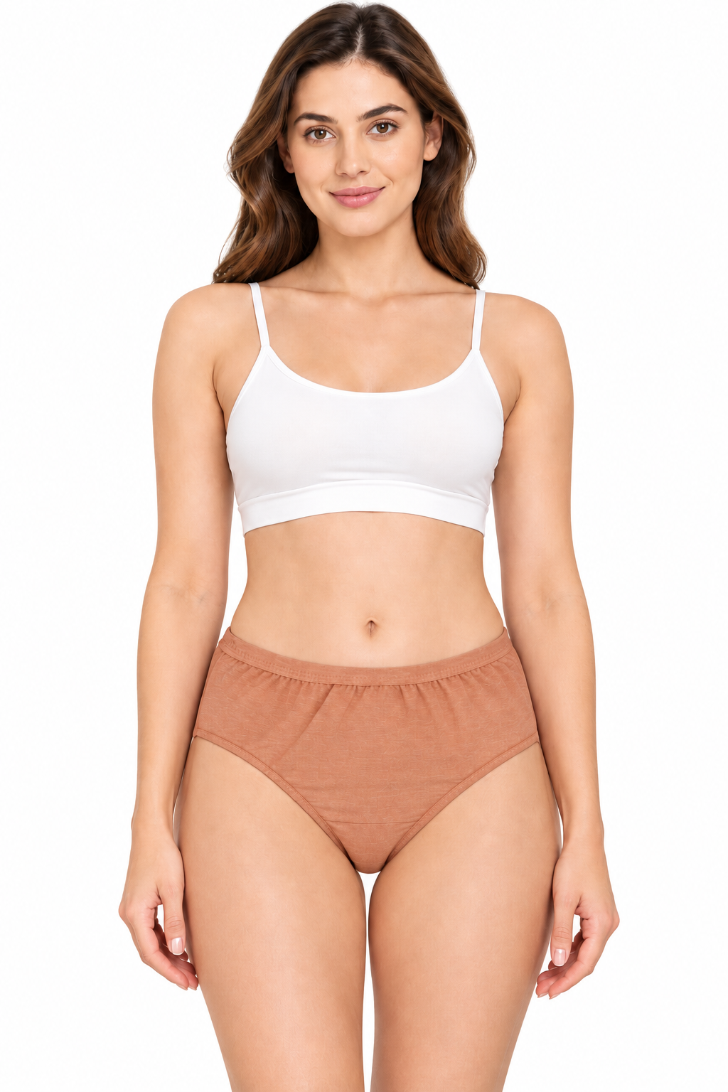 French Beauty Grace High Rise Melange Cotton Lycra Panty