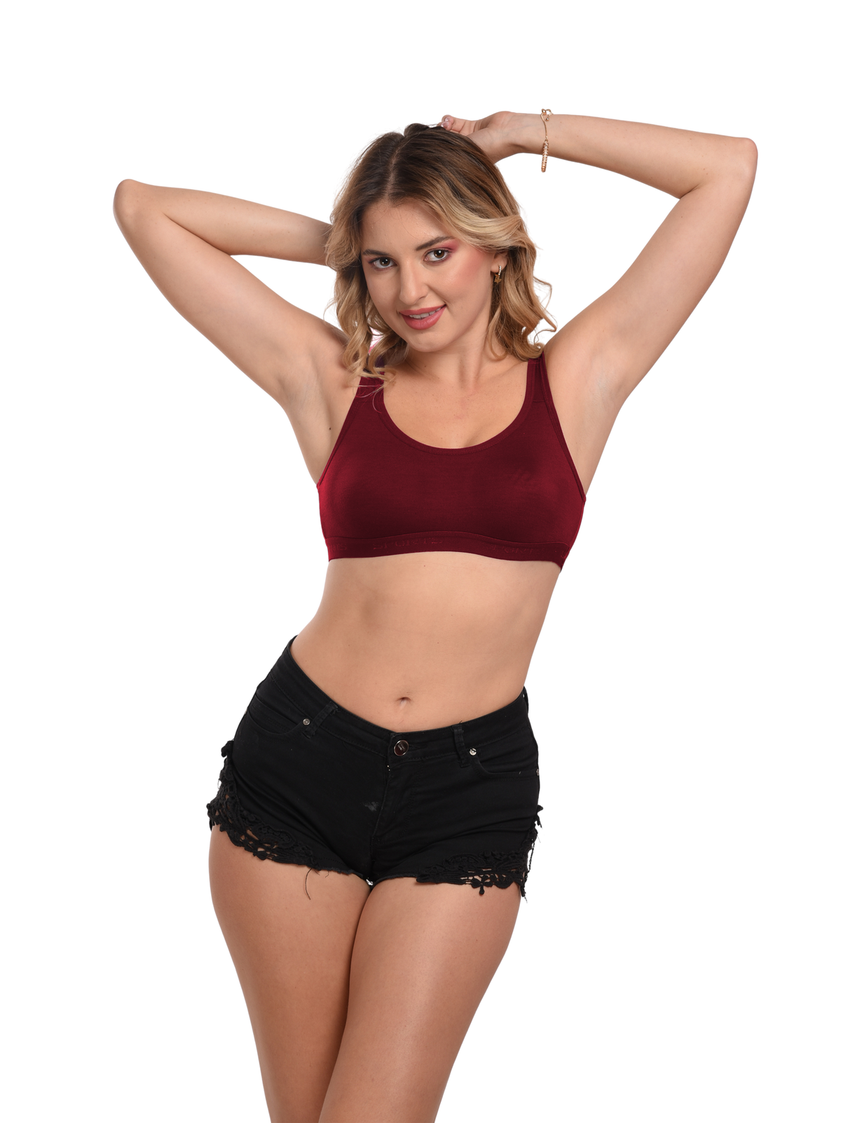 French Beauty Real Active Support Cotton Sports Bra