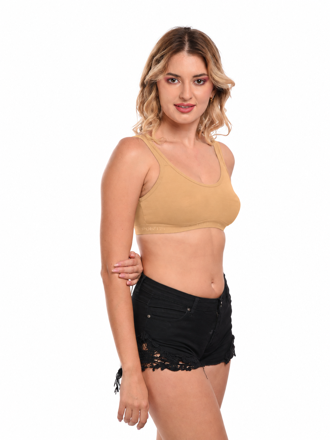 French Beauty Real Active Support Cotton Sports Bra