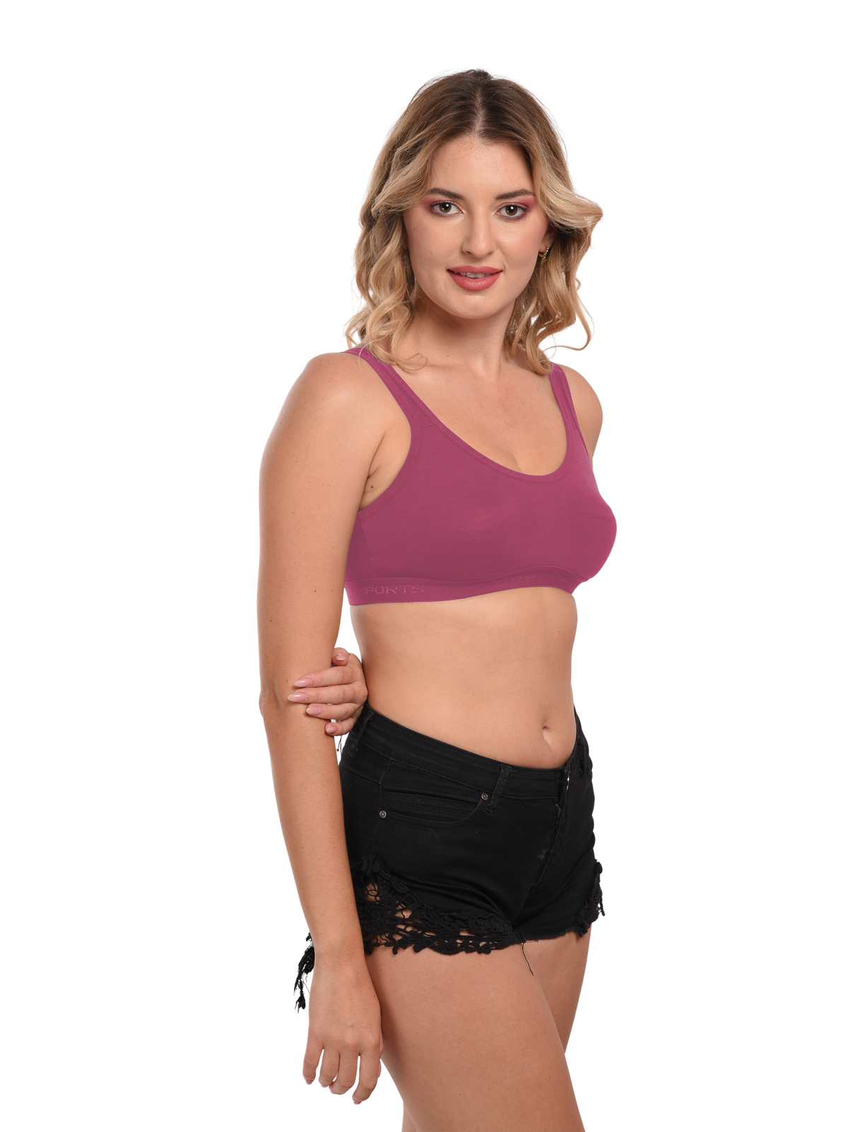 French Beauty Real Active Support Cotton Sports Bra