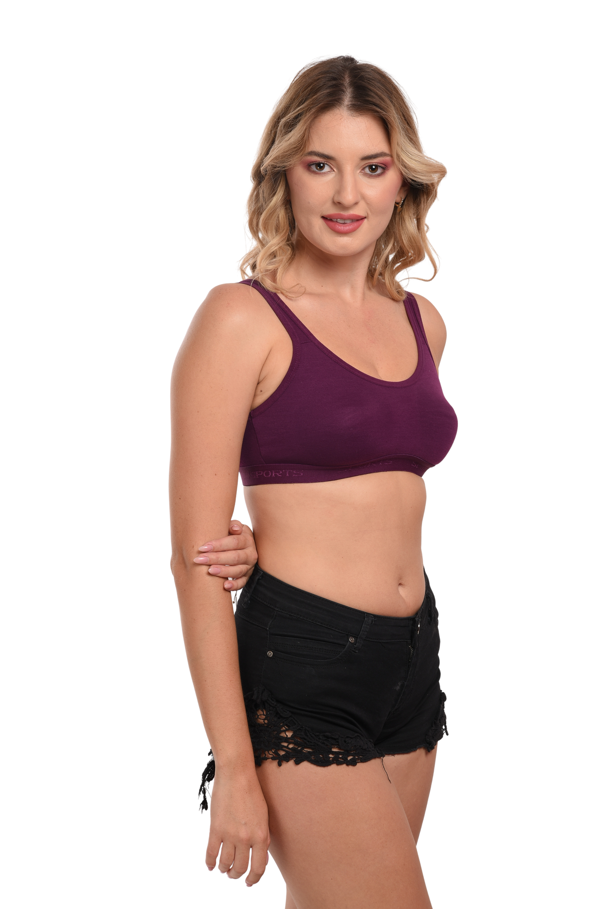 French Beauty Real Active Support Cotton Sports Bra