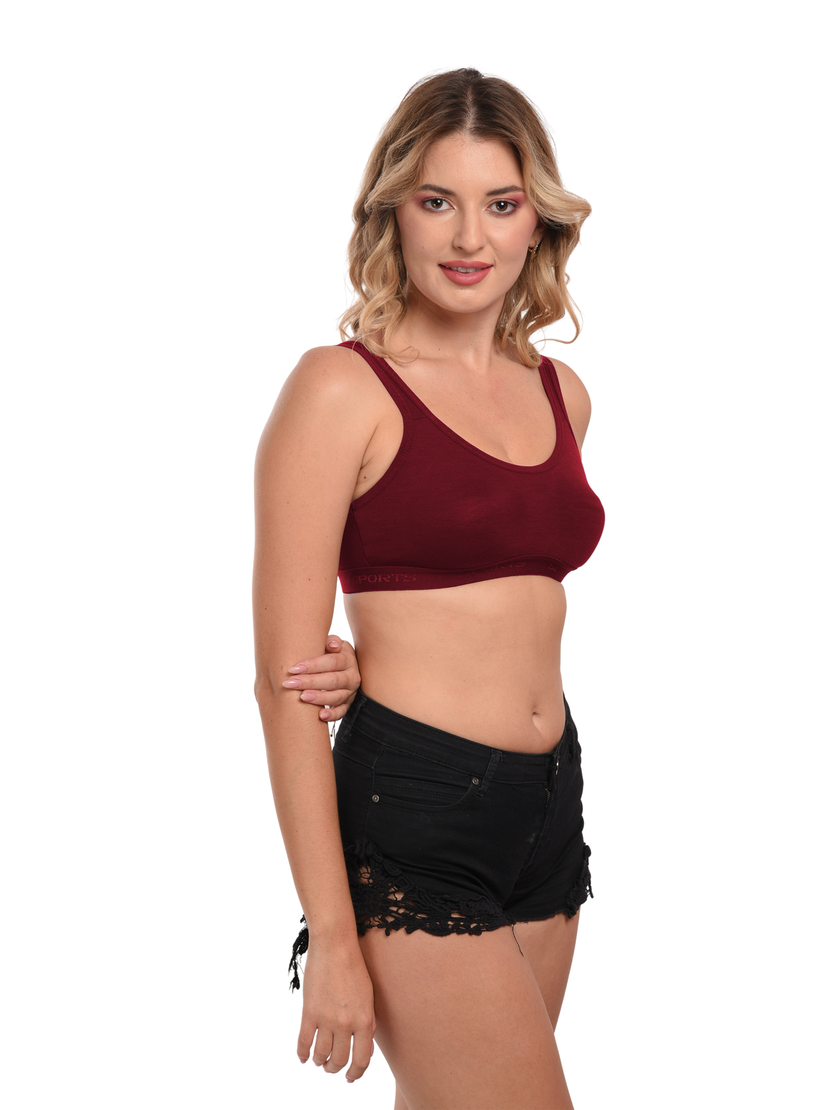 French Beauty Real Active Support Cotton Sports Bra