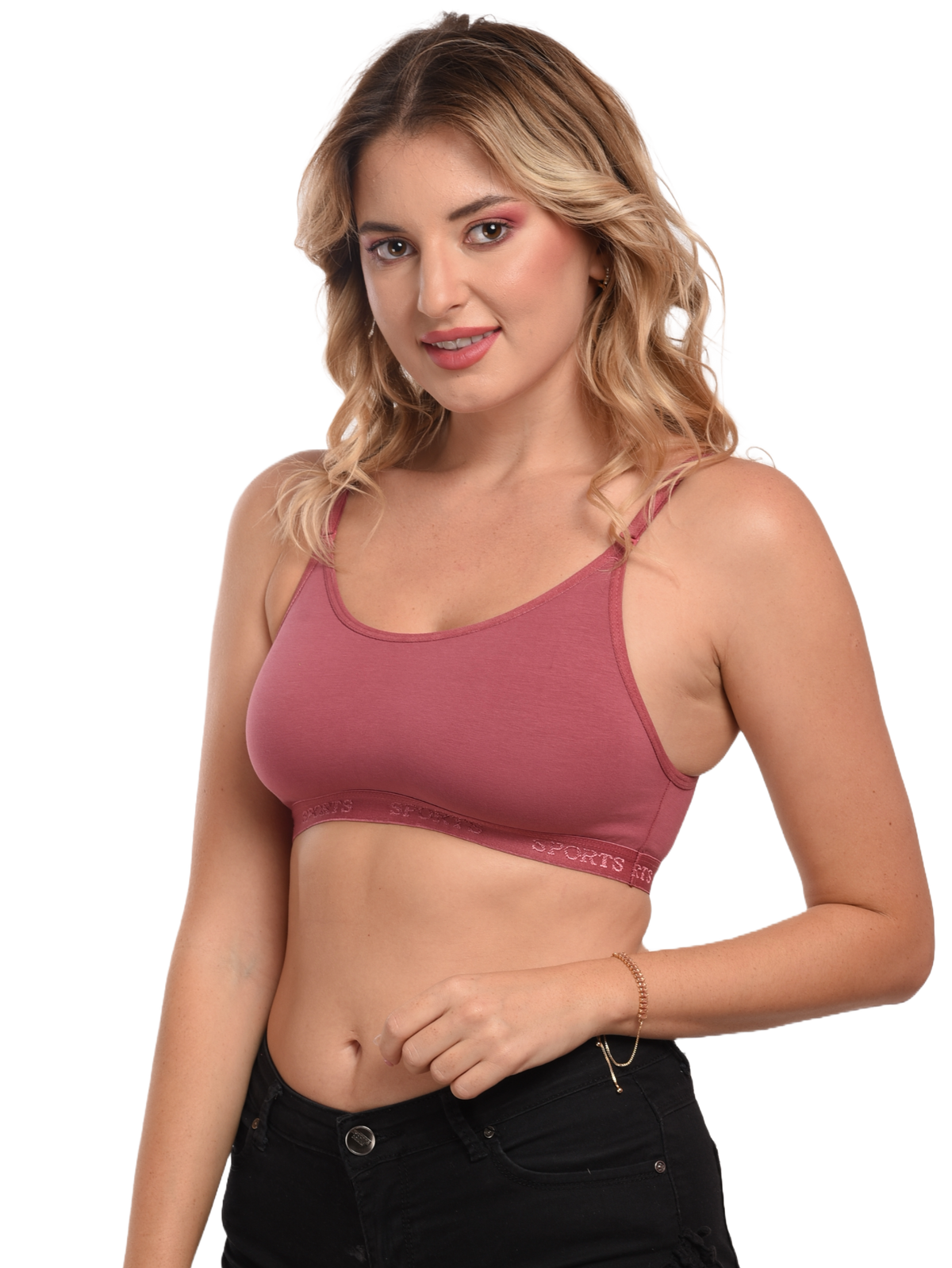 French Beauty Trendy Seamless Cotton Lycra Sports Bra